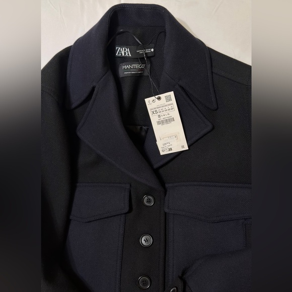 ZARA MANTECO WOOL BLEND SHORT COAT - Picture 3 of 5